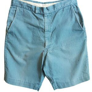 28W Vintage Men's Golf Shorts Farah Texas USA Faded Blue Steel Zip 1960's USA